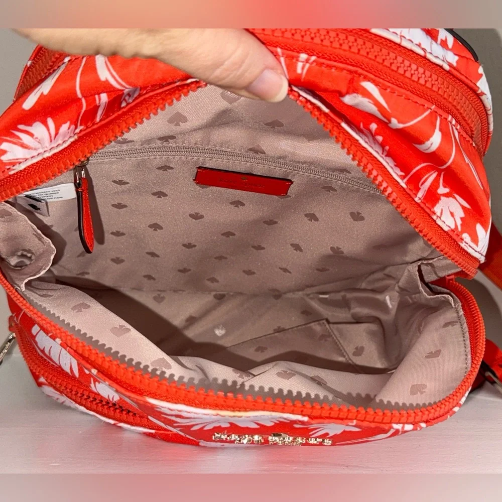 kate spade Orange and White Floral Backpack